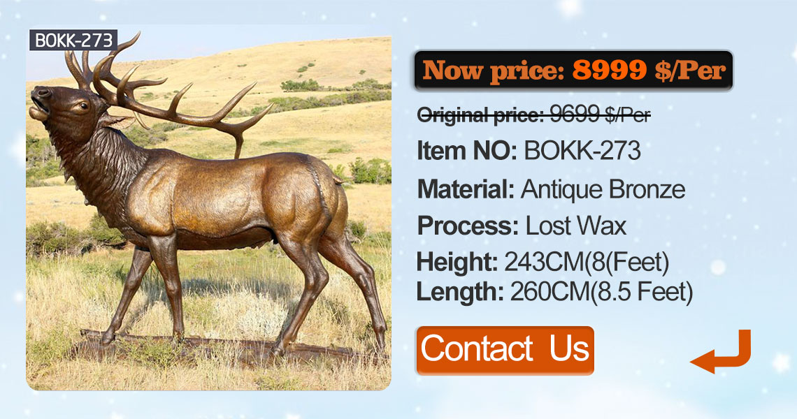 brass elk outdoor sculpture for home decor price