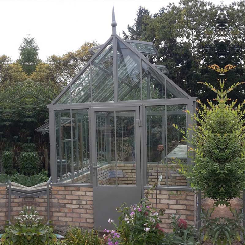 antique georgian style all season greenhouse at front house ...