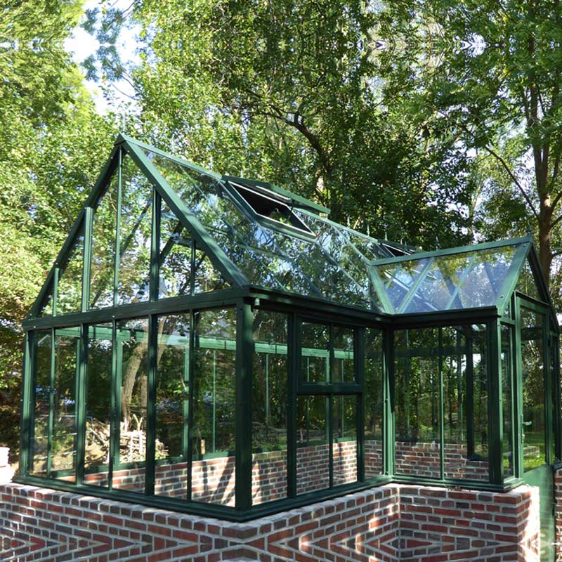 beautiful metal framed greenhouse architecture for garden ...