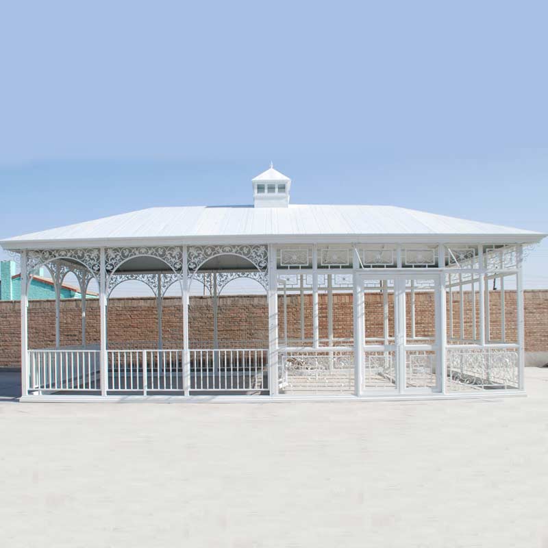 contemporary metal framed solarium sunroom for plant