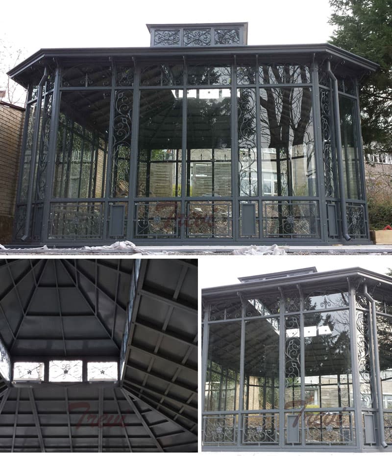 ireland metal framed greenhouse architecture living room ...