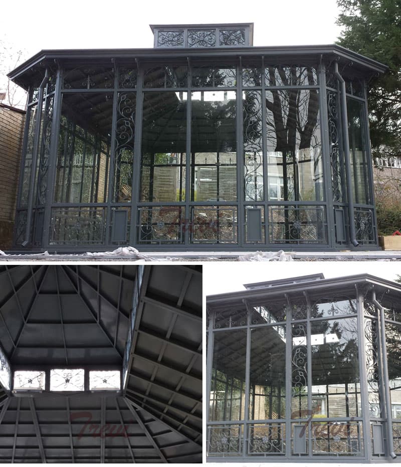 bespoke metal framed sunroom extension for wedding ceremony ...