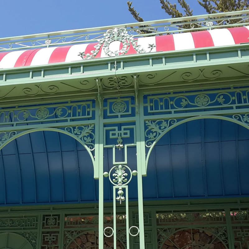 lean to orangerie additions at front house-Wrought Iron Gates ...