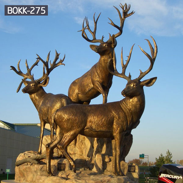 casting bronze factory supply deer outdoor sculpture design ...