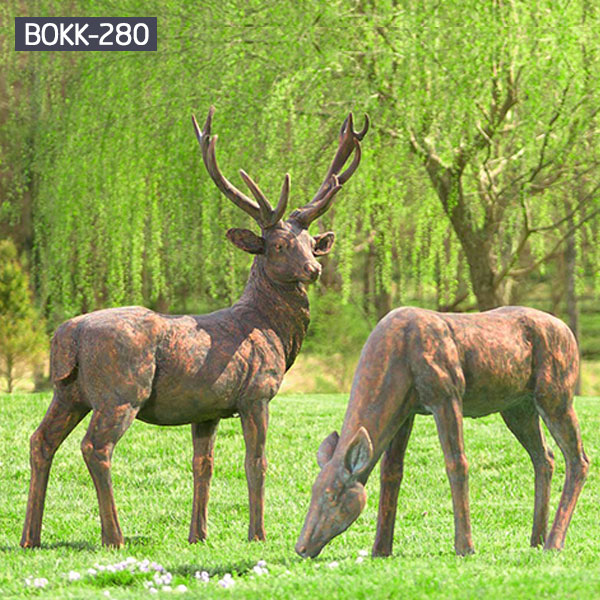 metal deer statues | eBay