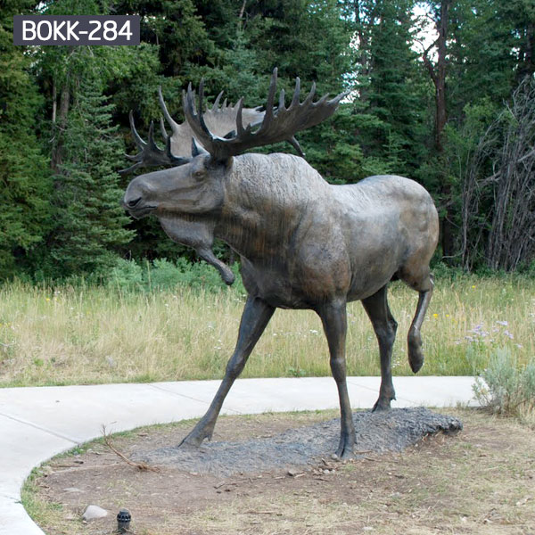 Large Cast Bronze Outdoor Elk Statue | eBay