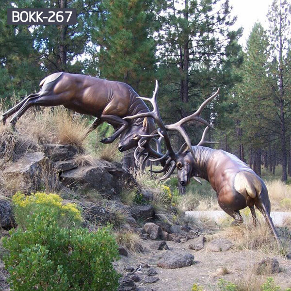 copper modern decoration elk outdoor sculpture cost- Bronze ...