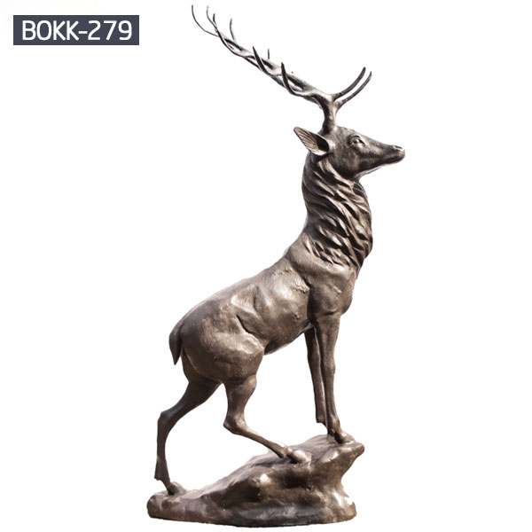casting bronze christma deer yard sculpture design- Fine Art ...