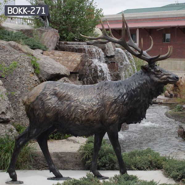hot sale brass moose yard statue for garden decor- Fine Art ...
