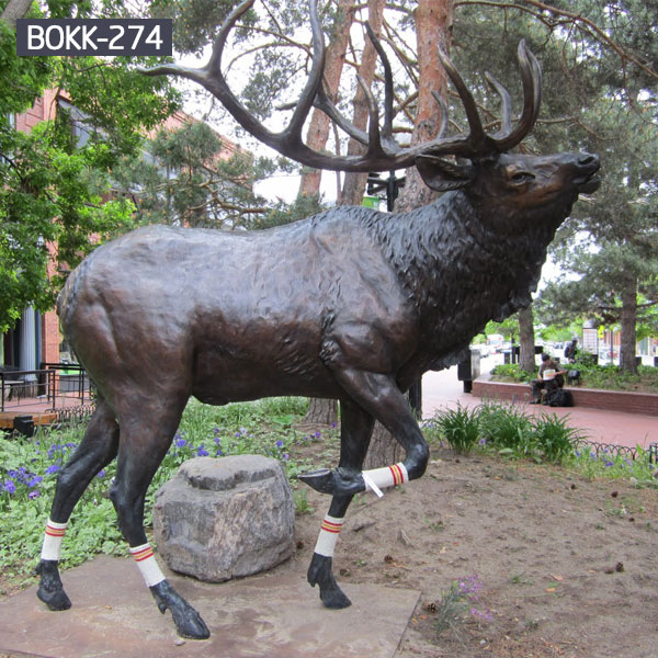 modern decoration bronze stag outdoor sculpture for yard ...