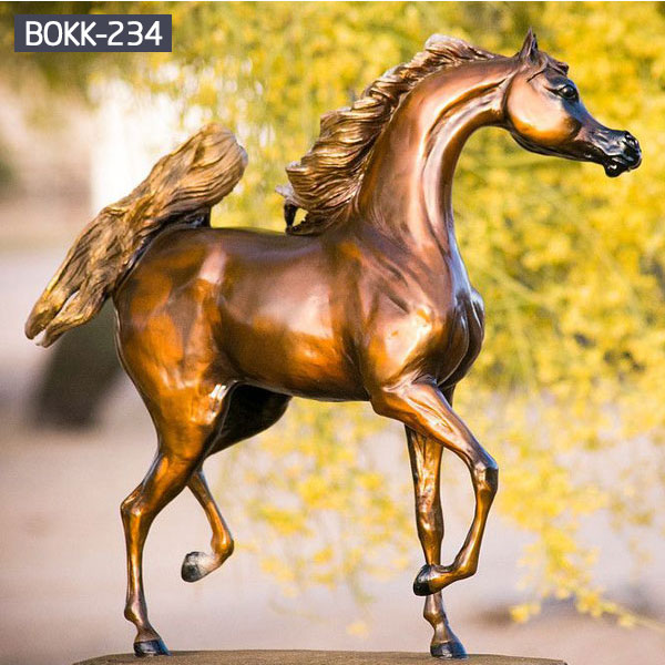 garden vintage brass rearing horse statue supplier