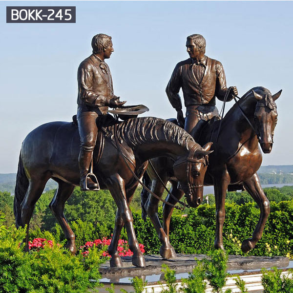 Large Black Rearing Horse Statue - Bronze Sculpture