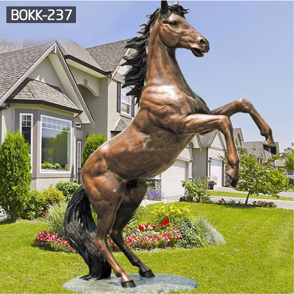 giant vintage rearing horse sculpture for farm