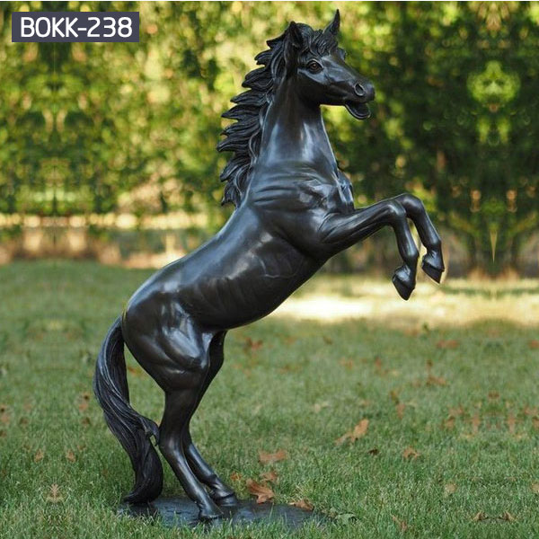 garden vintage brass rearing horse statue supplier