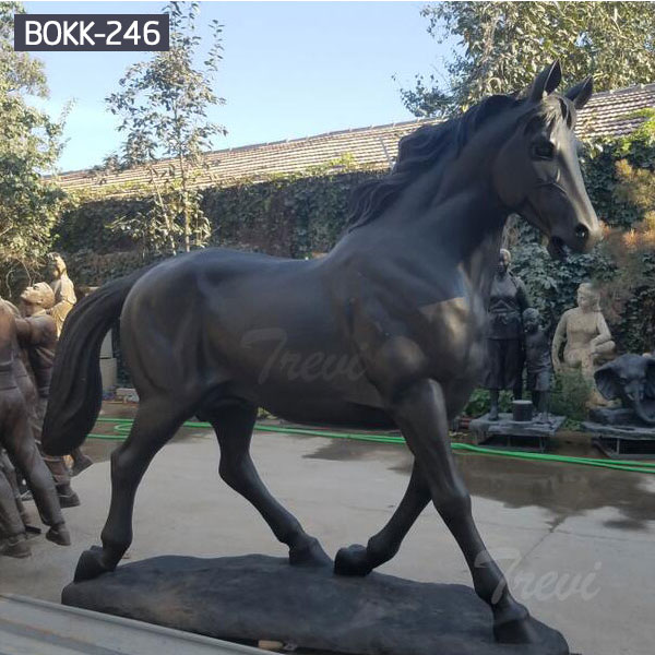 buy antique brass rearing horse statue for farm
