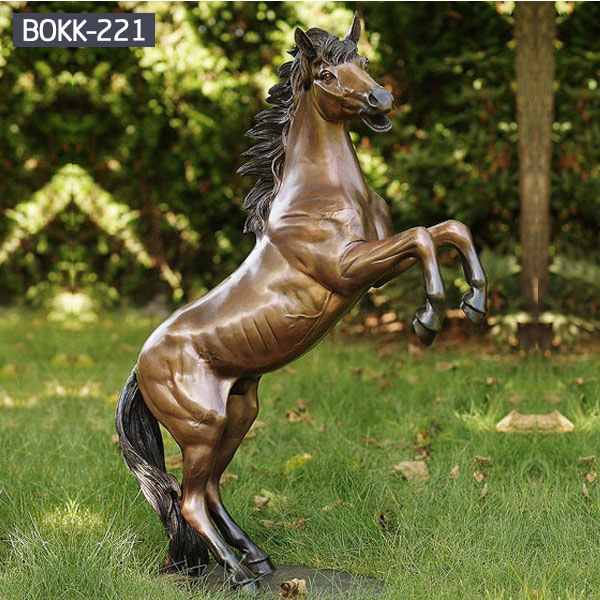 famous vintage brass rearing horse statue garden decor