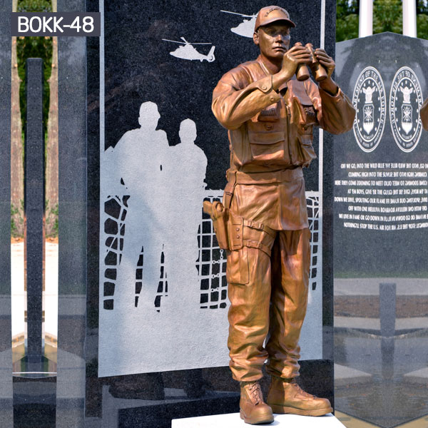 Antique Bronze Air force Soldier Cross Statue for Sale