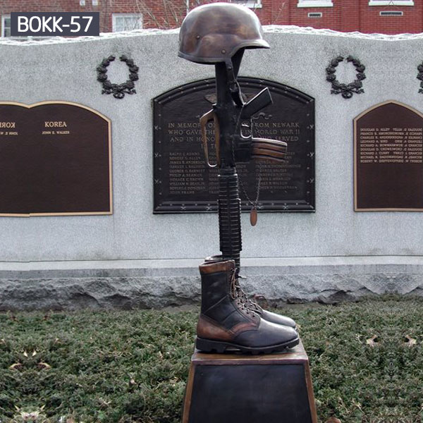 Life Size Air force Fallen Soldier Battle Cross War Memorial Bronze Small Statue for War Memorial