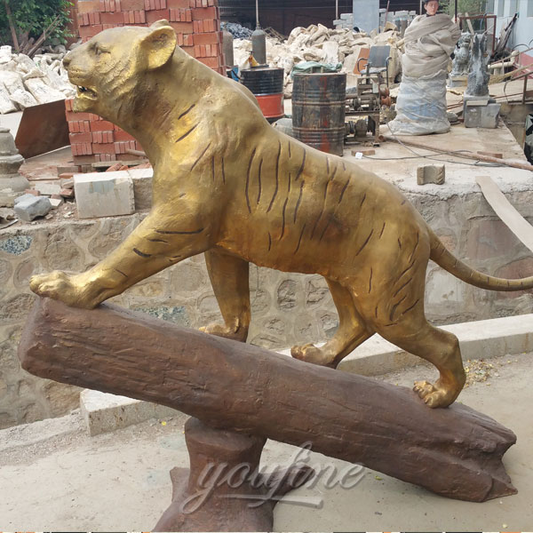 Custom metal life size bronze tiger statue for sale