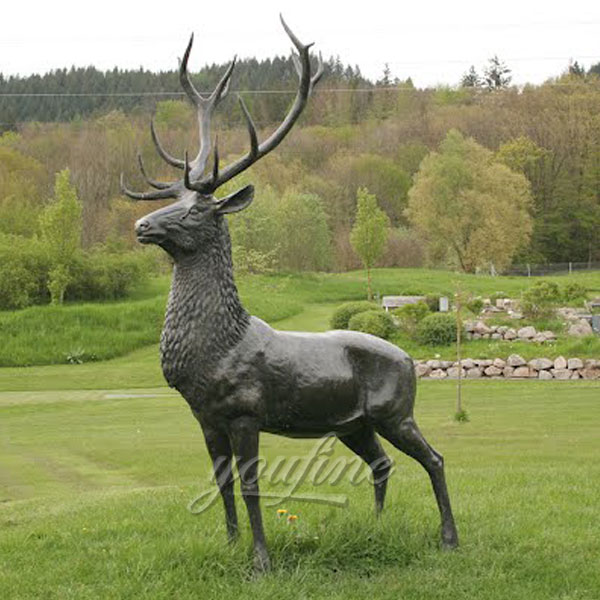 life size outdoor deer statues for yard