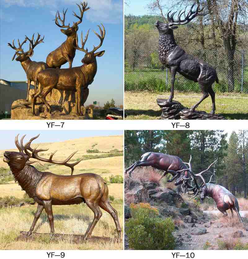 Life Size Bronze Elk Statue Sculpture for Decor BOKK-265