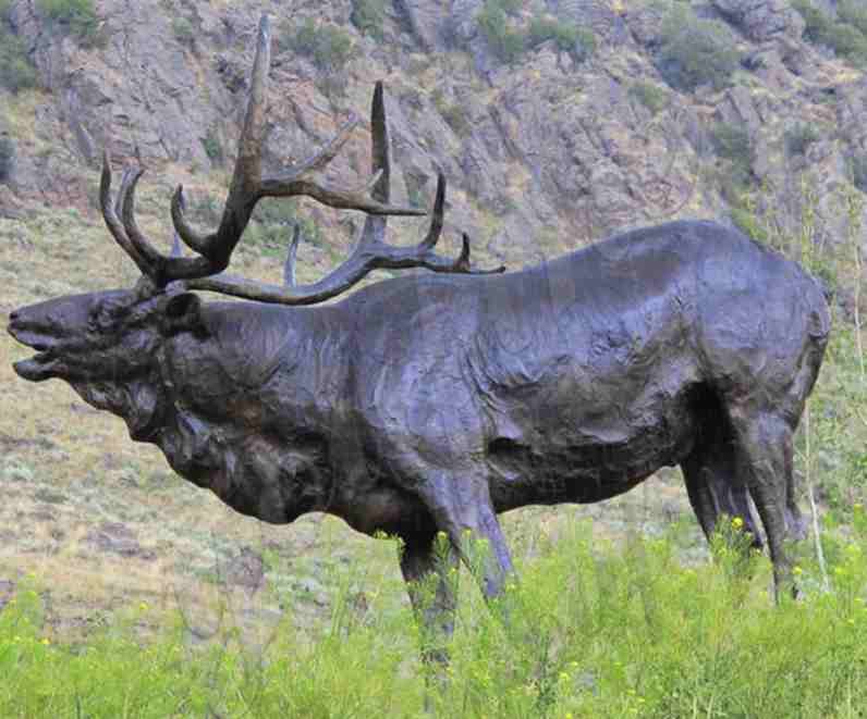 Life Size Bronze Elk Statue Sculpture for Garden Decor