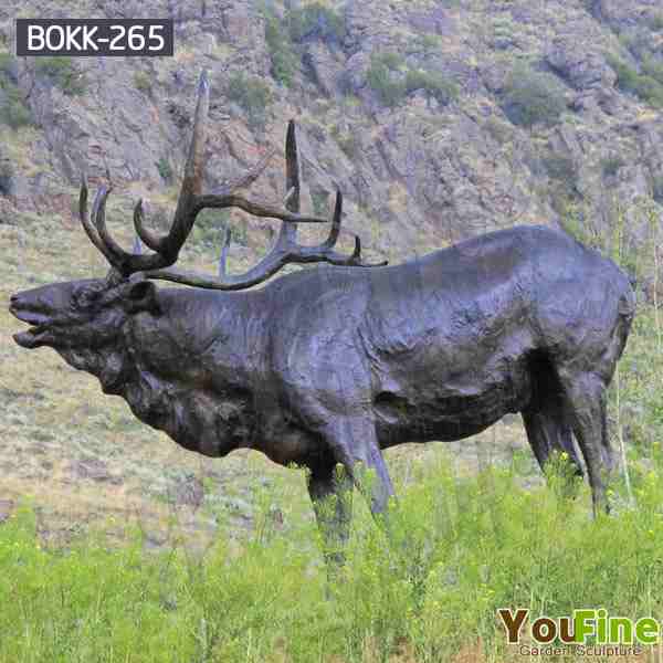 Life Size Bronze Elk Statue Sculpture for Garden Decor BOKK-265