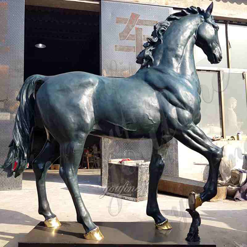 Life Size Bronze Standing Horse Statue Sculpture for Outdoor Garden
