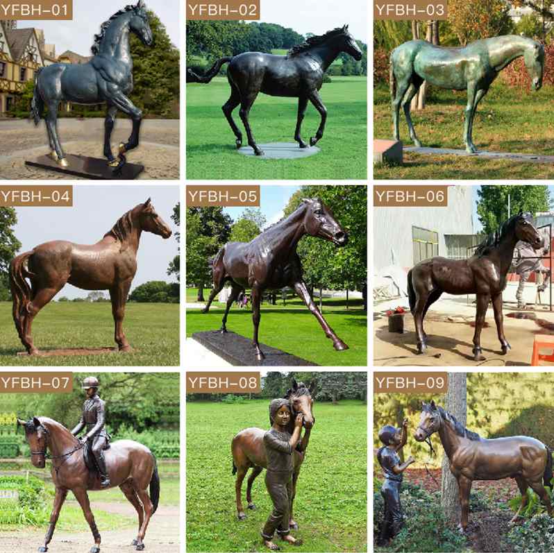 High Quality Bronze Racing Horse Statue with gentleman Sculpture BOKK-217