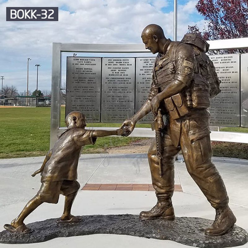 Famous Fallen Soldier Garden Statue Sgt. Dan Brown Memorial Soldier Replica For Sale BOKK-32 Details