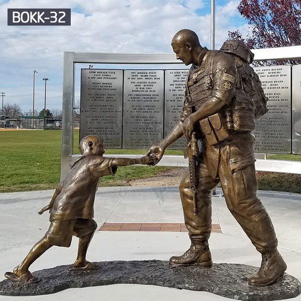 Famous Fallen Soldier Garden Statue Sgt. Dan Brown Memorial Soldier Replica for Sale BOKK-32