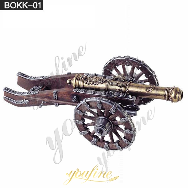 Decorative Antique Custom Bronze Cannon Garden Ornament for Sale BOKK-01