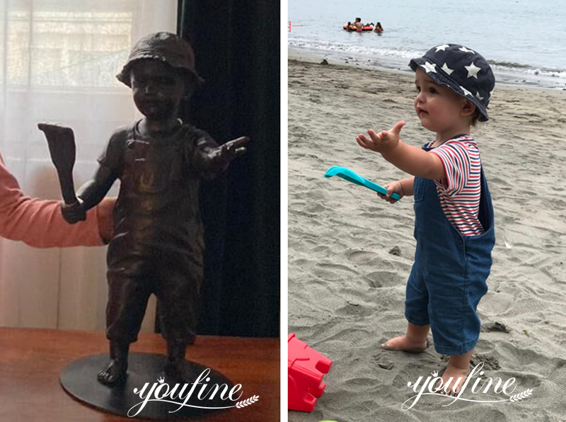 Life Size Little Boy Custom Bronze Statue for Sale