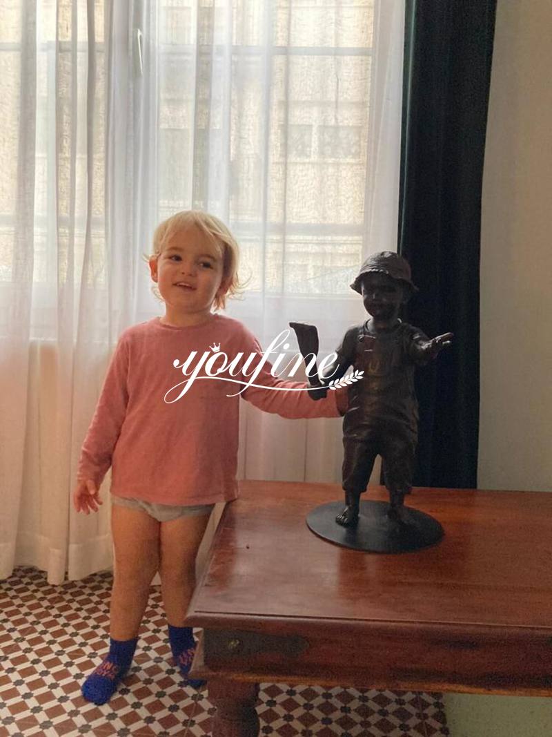 Life Size Little Boy Custom Bronze Statue for Sale