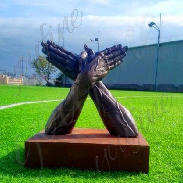 Custom Bronze Hand Sculpture Lawn Decor for Sale BOKK-530