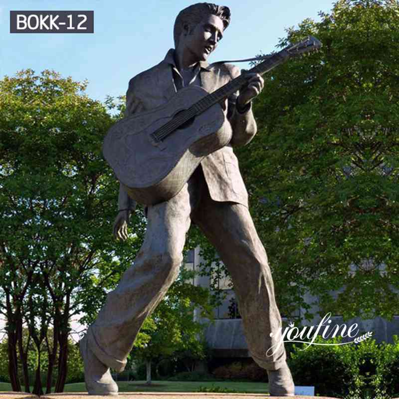 Customized Antique Bronze Elvis Statue for sale BOKK-12