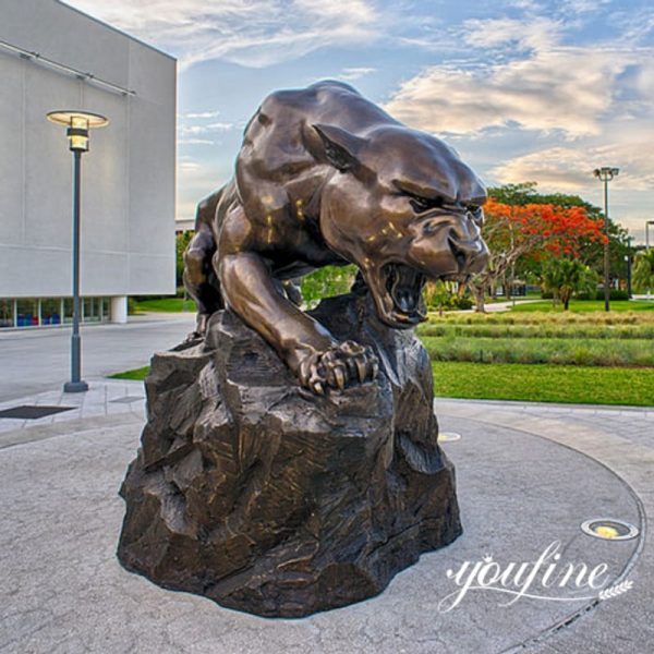 Fine Casting Bronze Panther Statue from Factory Supply