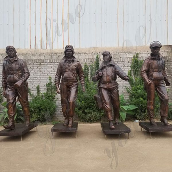 High Quality Custom Bronze Tuskegee Airmen Statue from Factory Supply