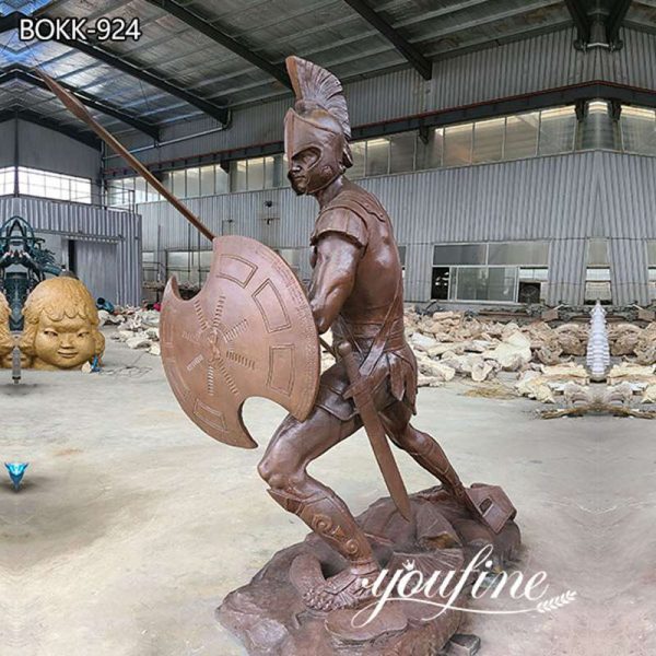 Life Size Bronze Spartan Warrior Sculpture Ancient Greek Decor for Sale BOKK-924