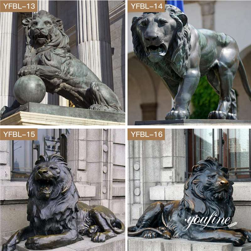 bronze lion sculpture - YouFine Sculpture (1)