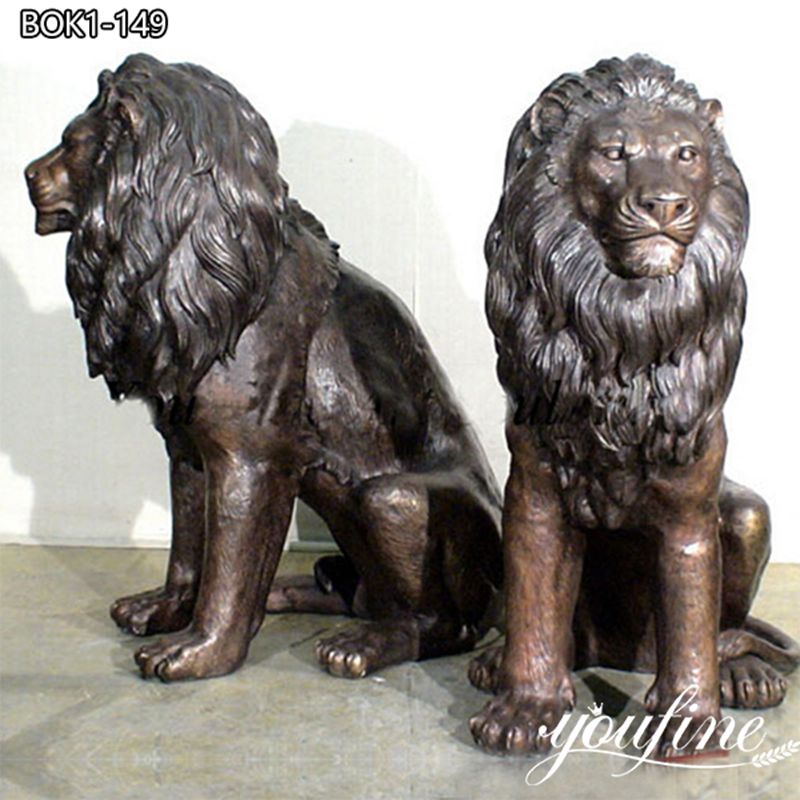 bronze lion sculpture - YouFine Sculpture (2)