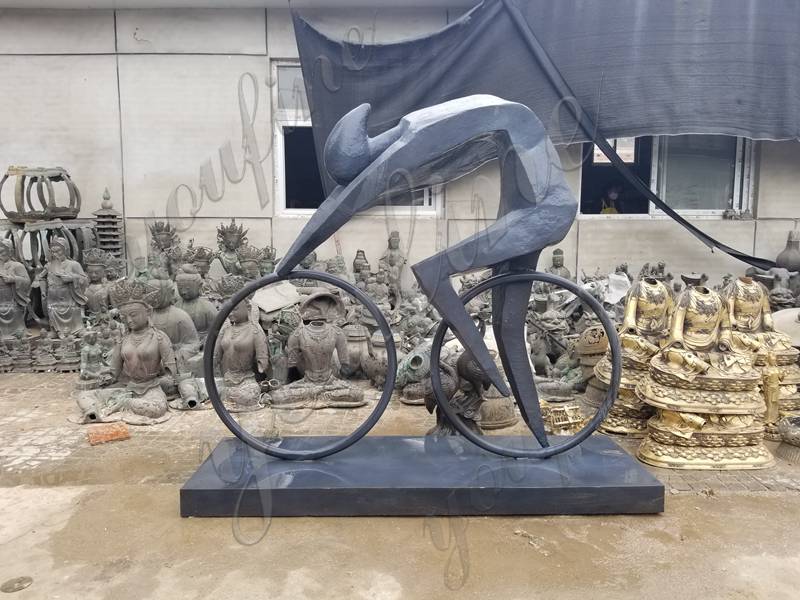Bronze Cyclist Sculpture - YouFine Sculpture