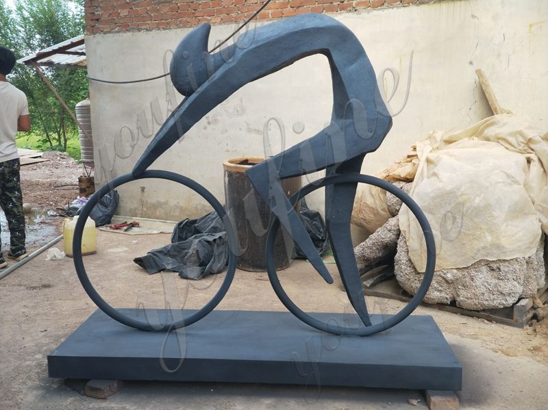 Bronze Cyclist Sculpture - YouFine Sculpture