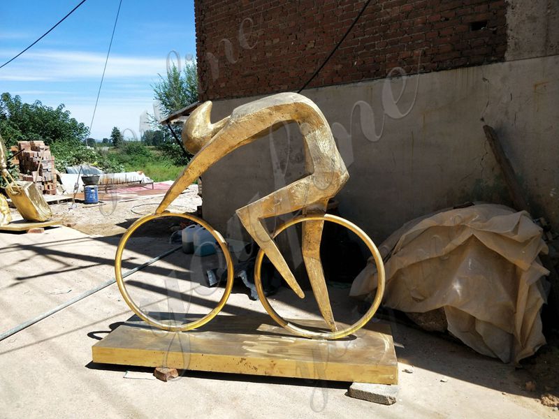 Bronze Cyclist Sculpture - YouFine Sculpture