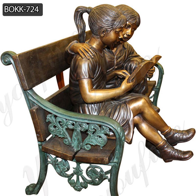 Custom Made Kids Reading A book on Beach Statue