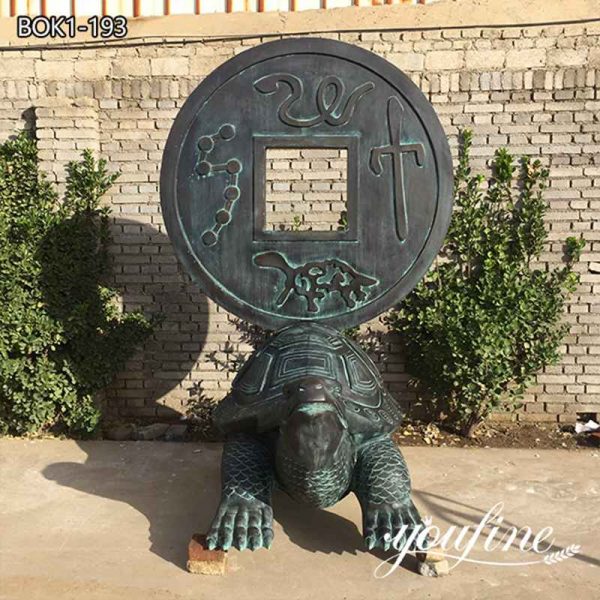 Fine Cast Bronze Large Outdoor Turtle Statue for Sale BOK1-193
