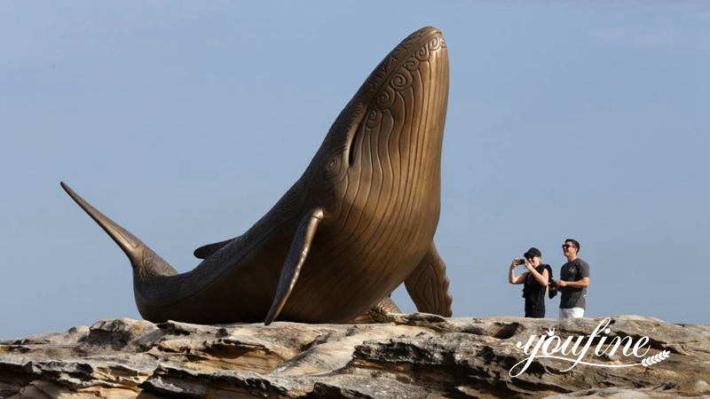 bronze whale sculpture - YouFine Sculpture