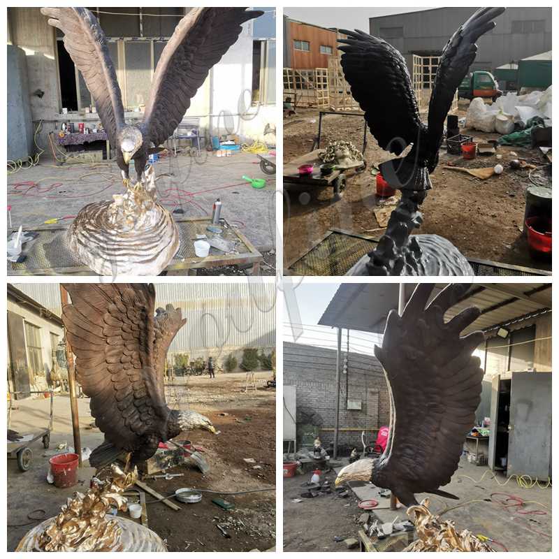 Bronze eagle sculpture - YouFine Sculpture