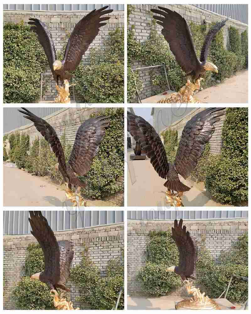 Bronze eagle sculpture - YouFine Sculpture