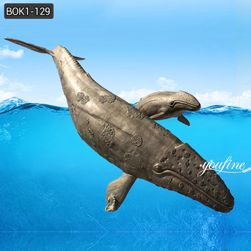 Custom Design Large Bronze Whale Sculpture Supplier BOK1-129 (1)